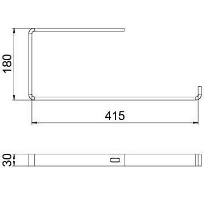 OBO Bettermann Vertr Abhängebügel Flachstahl B400mm Stahl PES135 AHB 400 FTK SW