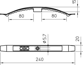 OBO Bettermann Vertr Kabelklammer 2x8 NYM3x1 5 PA lichtgrau 2033