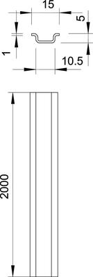 OBO Bettermann Vertr Hutschiene ungelocht 46277 GTP