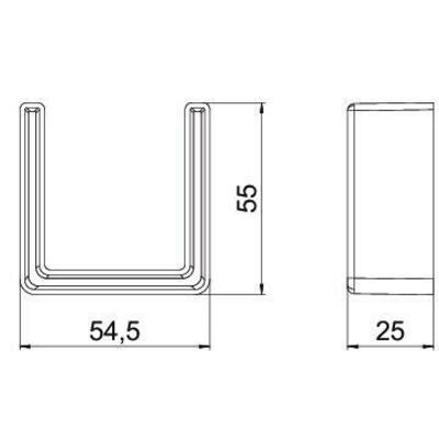 OBO Bettermann Vertr Schutzkappe f. US 5-Stiel 25x50 US 5 KS SW