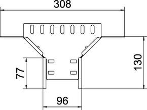 OBO Bettermann Vertr Anbau-Abzweigstück Kabelrinne 60x100 RAA 610 FS ECO