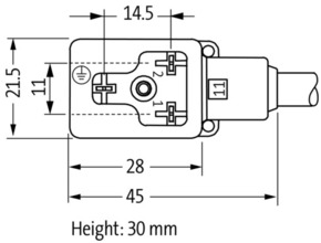 Murrelektronik MSUD Ventilst. BI11mm 180Grad fr. Ltg-Ende 7000-11081-6260500