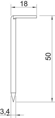 OBO Bettermann Vertr Hakennagel 1101 Z3.4x50 G