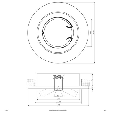 EVN Lichttechnik NV EB-Leuchte 50W 12V IP20 517 001 weiß