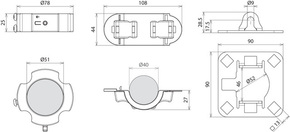 DEHN Befestigungsset BFS SR D40 #819642