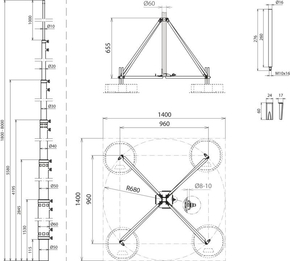 DEHN Fangstange L8,0m FS T D50 7 #105714