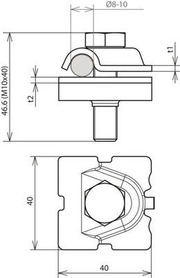 DEHN MV-Klemme NIRO (V4A) MVK AR 8.10 #391079
