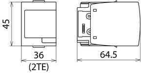 DEHN Schutzmodul Kombi-Ableiter Typ1+2+3 zweipolig DV MOD TN255 #956020