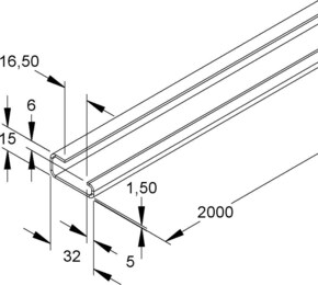 HKL Tragschiene ungelocht 534/2