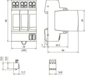 DEHN Überspannungsableiter PV-Anlagen b.1500V DG MP YPV 1500 FM