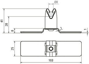 DEHN Dachleitungshalter anformbar DLH DG 8 H20 KPV2AAL
