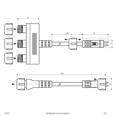 EVN Lichttechnik NV 3-fach ch-Verteiler für außen 044 139