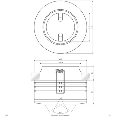 EVN Lichttechnik HV-Halbeinbauleuchte 50W weiß 753 901 weiß