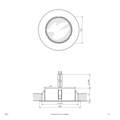 EVN Lichttechnik NV-Möbeleinbauleuchte G4 20W 080 010 eds