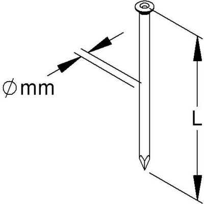 HKL Stahlnagel gehärtet 662V/16