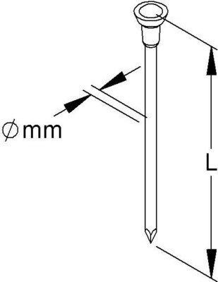 HKL SIMPU-Stahlnagel gehärtet 702/60