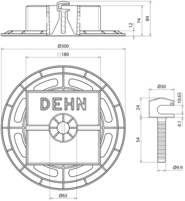 DEHN Dachleitungshalter SET DLH 8.10 KS B#253335