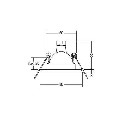 Brumberg Leuchten Einbauleuchte 50W edelstahl 00219022