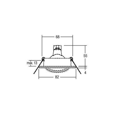 Brumberg Leuchten Einbauleuchte 50W chr-mt 3207.03