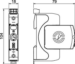 OBO Bettermann Vertr SurgeController V20 60V DC mit FS 60V V20-DC-60+FS
