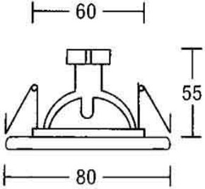 Brumberg Leuchten Einbauleuchte starr 50W chr-mt 00201703