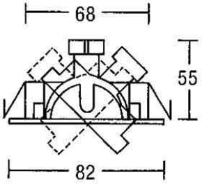 Brumberg Leuchten Einbauleuchte beweglich 50W chr-mt 00203403