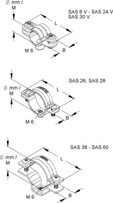 Niedax Abstandschelle SAS 28