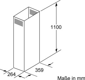 Bosch MDA Kaminverlängerung 1100mm DHZ1246