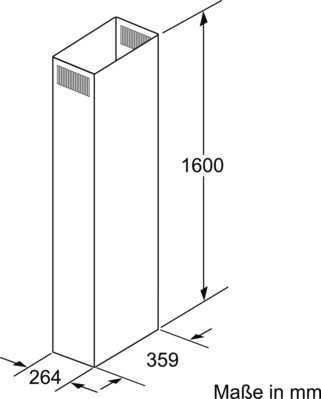 Bosch MDA Kaminverlängerung 1600mm DHZ1256 Bosch MDA Kaminverlängerung 1600mm DHZ1256
