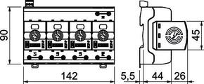 OBO Bettermann Vertr Blitzstromableiter steckbar 3-polig MCF-P-3+NPE+FS