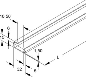 Niedax Tragschiene 2932/2 GO