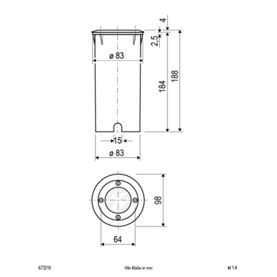 EVN Lichttechnik HV Bodeneinbauleuchte edelstahl 35W 673 210
