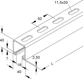Niedax Ankerschiene 2988/2 FL