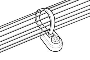 HellermannTyton Befestigungssockel CL8-W-BK-C1