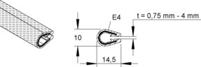 Niedax Kantenschutzband RKBA 10 E4