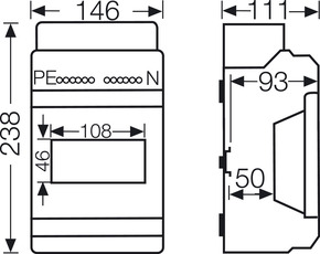 Hensel KV-Automatengehäuse 6TE 6x18mm IP54 KV 1506