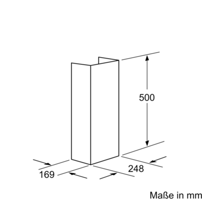 Bosch MDA Kaminverlängerung 500mm DHZ1224