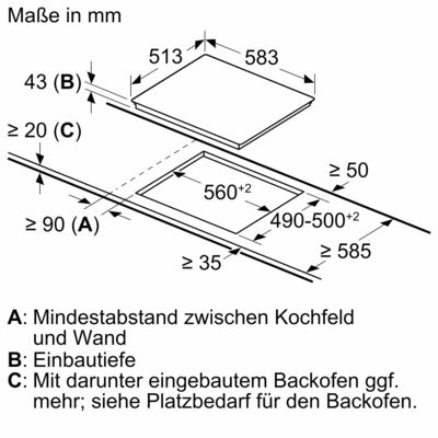 Siemens MDA EB-Kochfeld iQ300,Glaskeramik EA645GN17