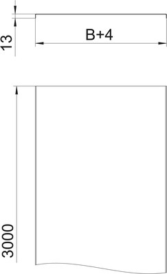 OBO Bettermann Vertr Deckel f.Kabel/Gitterrinne ungelocht DRLU 400 DD