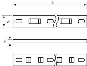 HellermannTyton Kabelleiste MP3M3-N66-NA