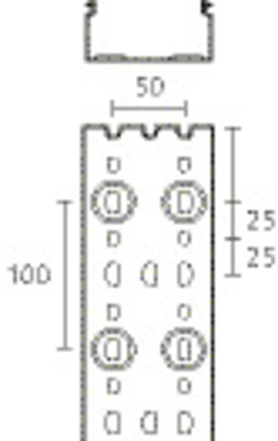 HellermannTyton Verdrahtungskanal 25x40mm, 2m PVC HTWD-PN-25X40