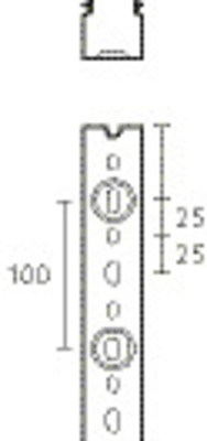 HellermannTyton Verdrahtungskanal 25x60mm, 2m PVC HTWD-PN-25X60