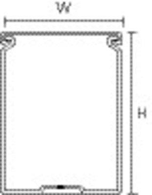 HellermannTyton Verdrahtungskanal 40x60mm, 2m PVC HTWD-PN-40X60