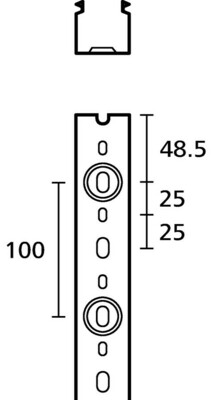 HellermannTyton Verdrahtungskanal 40x80mm, 2m PVC HTWD-PN-40X80