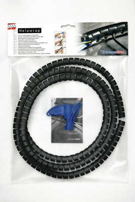 HellermannTyton Spiralschlauch +Werkzeug schwarz HWPP16L2 BK+WZ(VE2m)