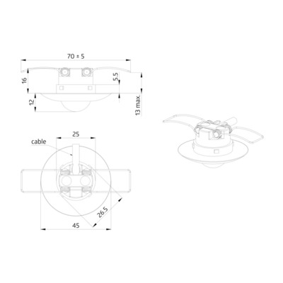 BEG Brück Electronic Bewegungsmelder PD9-SH-24V-2W weiß