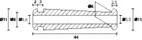 HellermannTyton Tülle HV 2228-PVC-BK