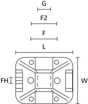 HellermannTyton Befestigungssockel TY3G1-N66-NA-C1