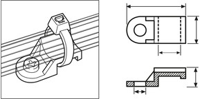 HellermannTyton Befestigungssockel TY3G1-N66-NA-C1