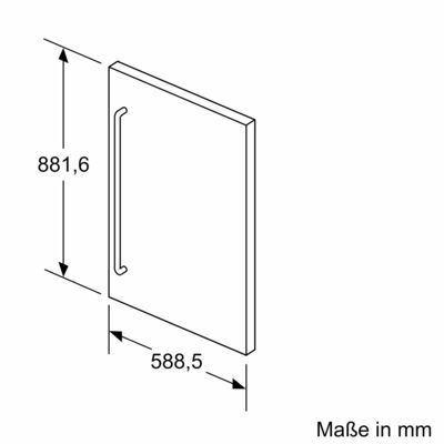 Siemens MDA Edelstahl-Türverkleidung f.88er Nische KF20ZSX0